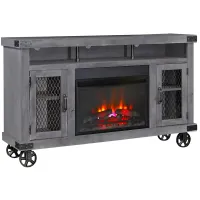 Industrial Smokey Grey Fireplace
