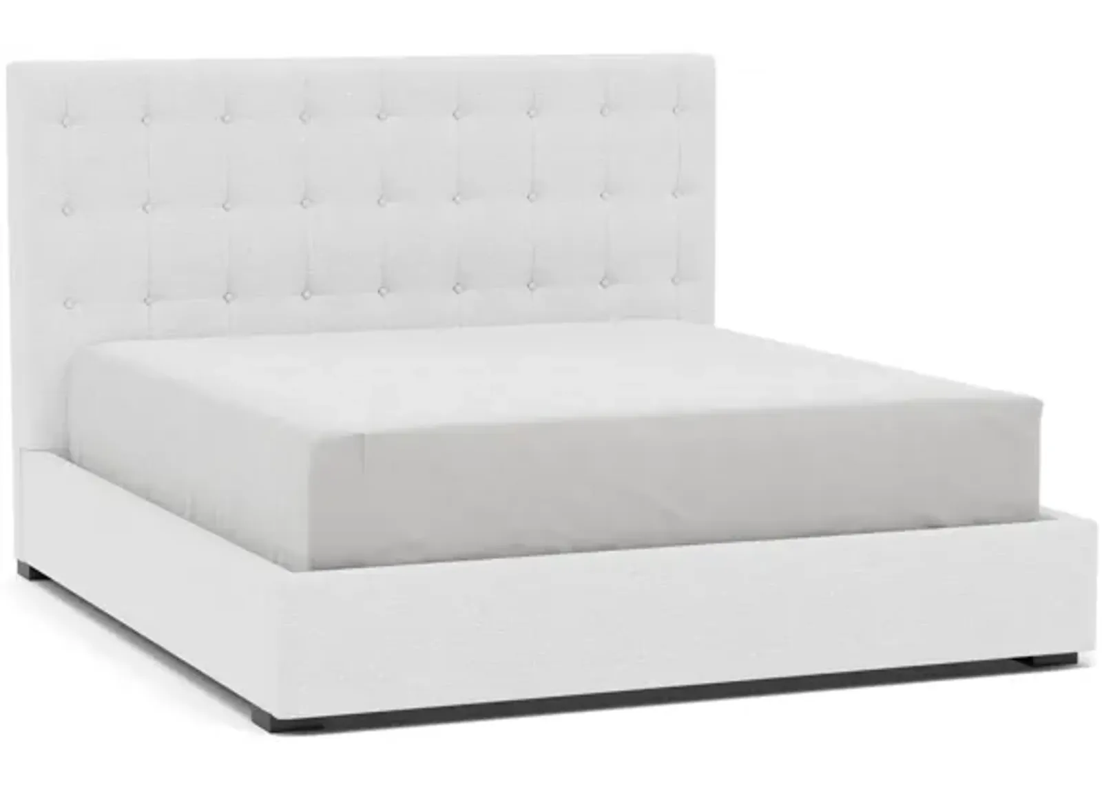 Abby King Upholstered Bed in Tech Pebble