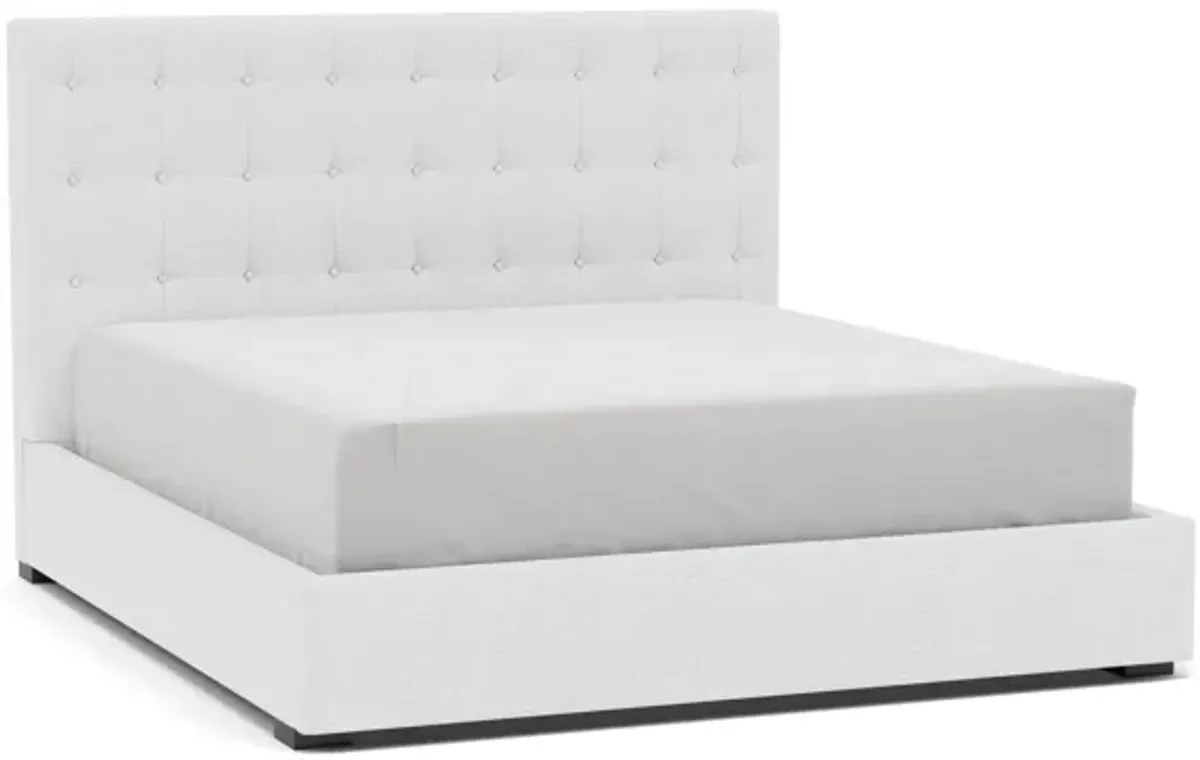 Abby King Upholstered Bed in Tech Pebble