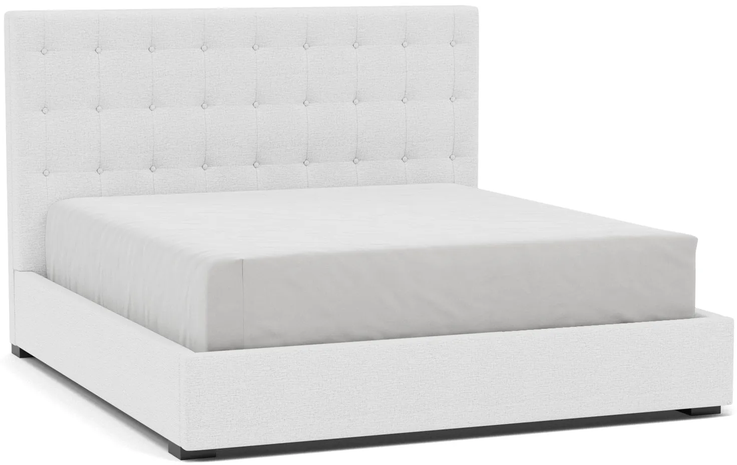 Abby King Upholstered Bed in Tech Pebble