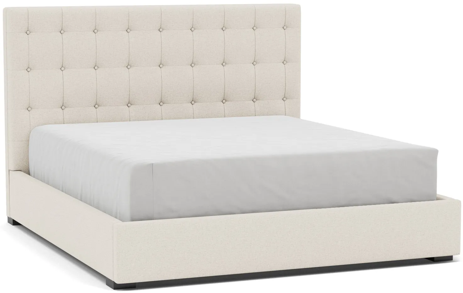Abby King Upholstered Bed in Merit Pearl