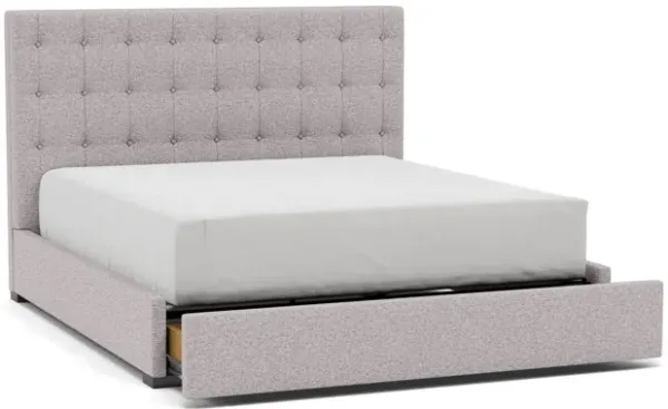 Abby King Upholstered Storage Bed in Tech Stone