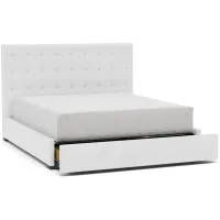 Abby King Upholstered Storage Bed in Grey / Tech Pebble