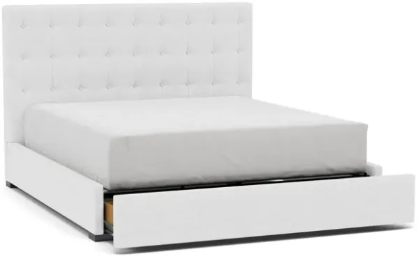 Abby King Upholstered Storage Bed in Tech Pebble