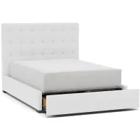 Abby Queen Upholstered Storage Bed in Grey / Tech Pebble