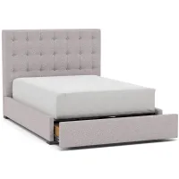 Abby Full Upholstered Storage Bed in Brown / Tech Stone