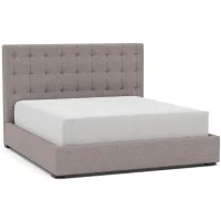 Abby King Upholstered Bed in Tech Oak