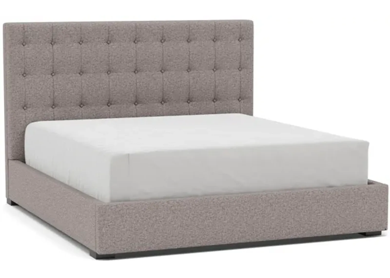 Abby King Upholstered Bed in Tech Oak