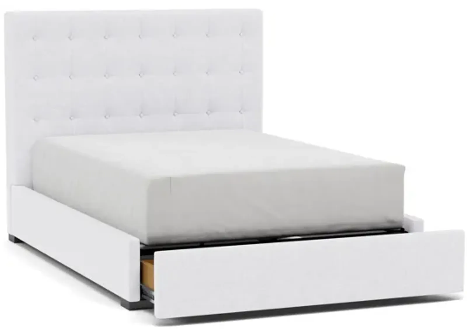 Abby Queen Upholstered Storage Bed in Tech Arctic