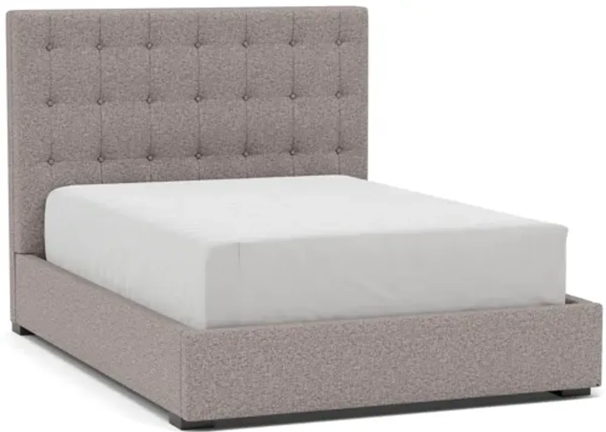 Abby Queen Upholstered Bed in Tech Brownstone