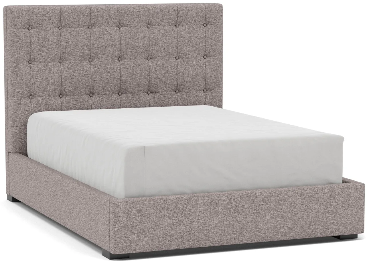Abby Queen Upholstered Bed in Tech Brownstone
