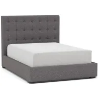 Abby Queen Upholstered Bed in Black / Merit Charcoal