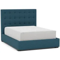 Abby Queen Upholstered Bed in Blue / Merit Peacock