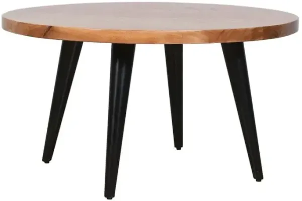 Prelude Suede Round Cocktail Table
