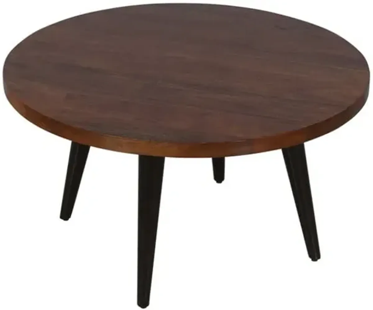 Prelude Walnut Round Cocktail Table