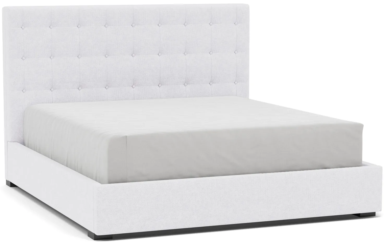 Abby King Upholstered Bed in Tech Arctic