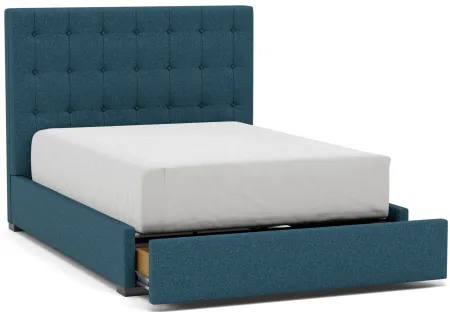 Abby Queen Upholstered Storage Bed in Merit Peacock