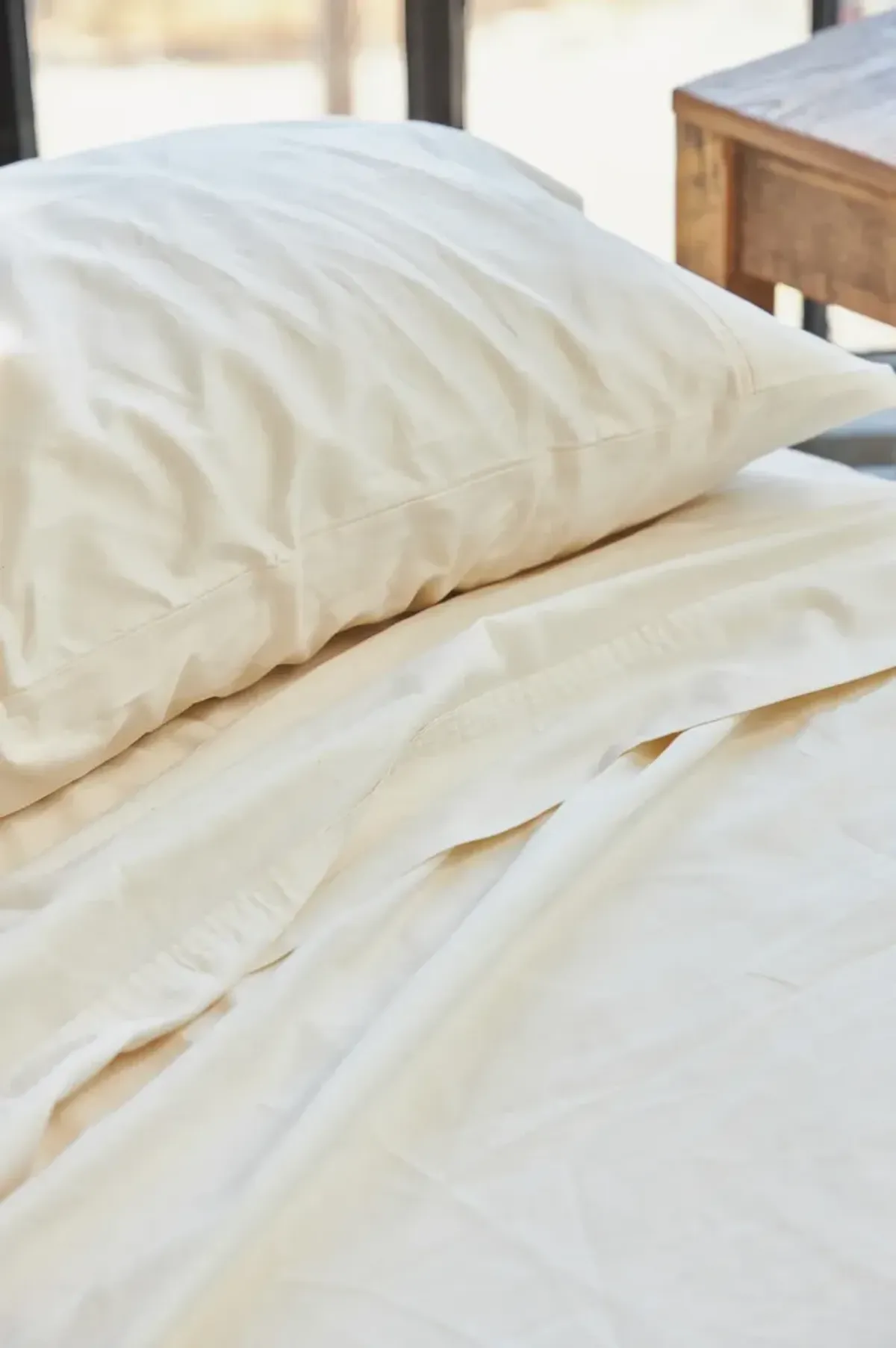 Avocado Organic Cotton Twin Sheet Set-Natural