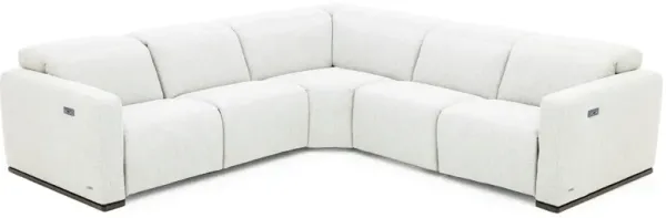 Isabella 5-Pc. Power Headrest Reclining Modular In Greige With 3 Reclining Seats