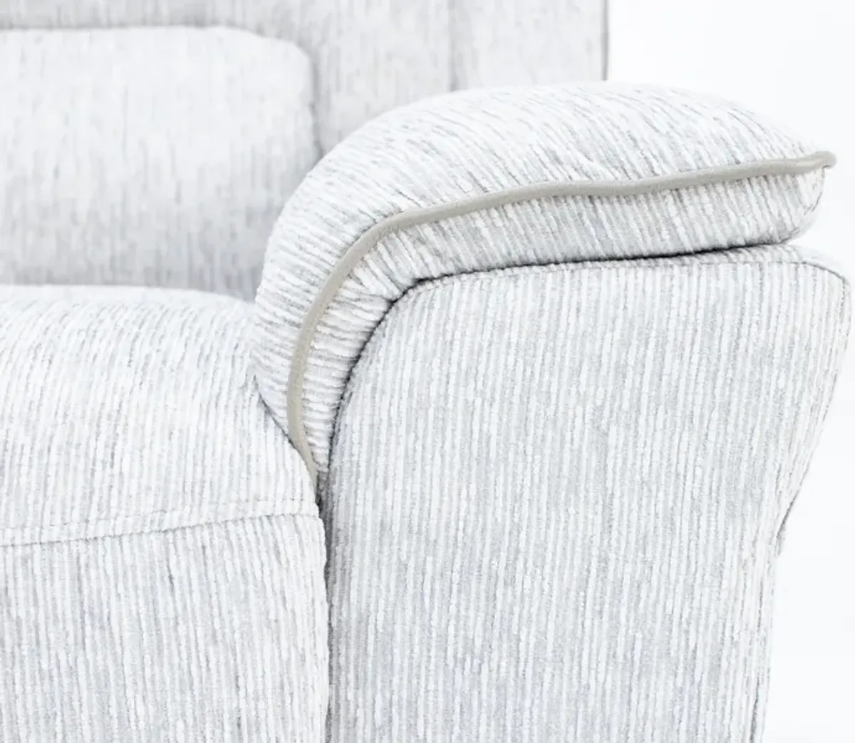 Jayden 6-Pc. Power Headrest Zero Gravity Reclining Modular In Opal With Pewter Welting With 2 Reclin