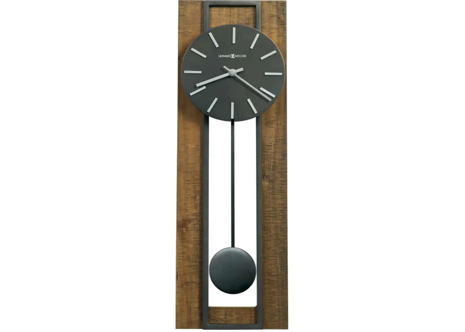 Howard Miller Wood and Metal Pendulum Wall Clock 7.5"W x 23.5"H