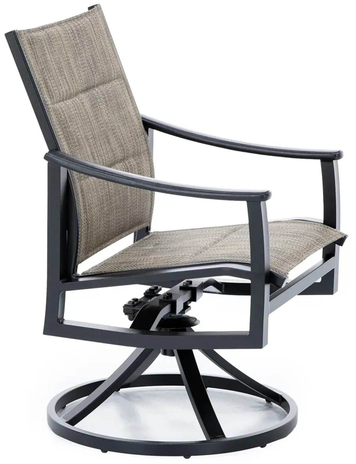 Padded Sling Swivel Dining Chair