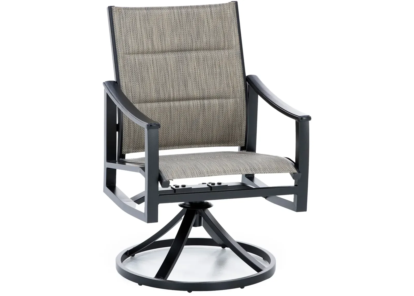 Padded Sling Swivel Dining Chair