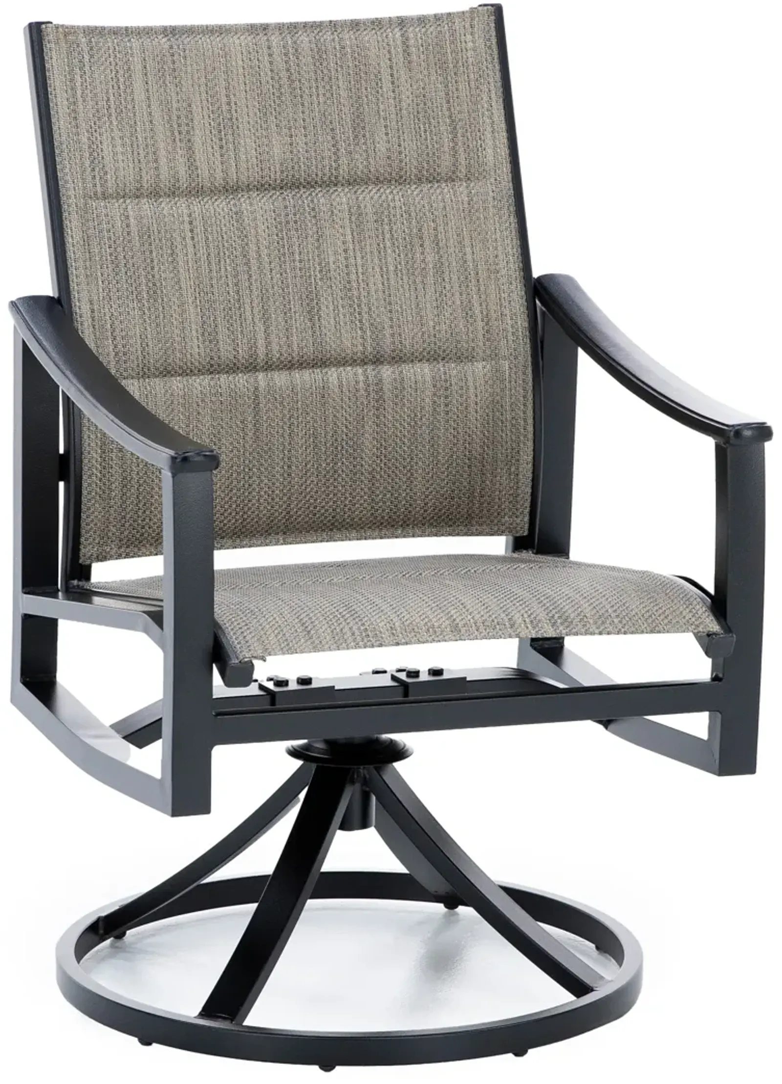 Padded Sling Swivel Dining Chair