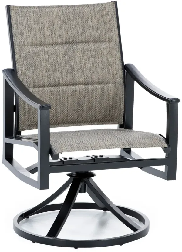 Padded Sling Swivel Dining Chair