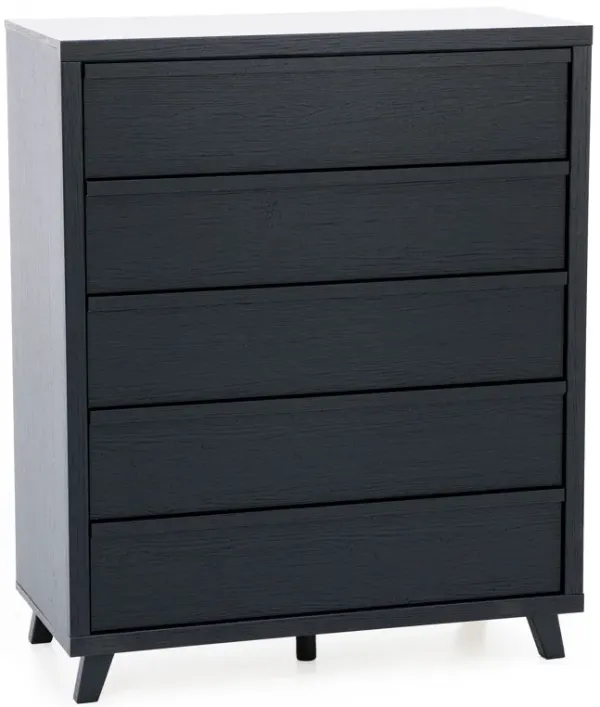 Dante Five Drawer Chest In Black