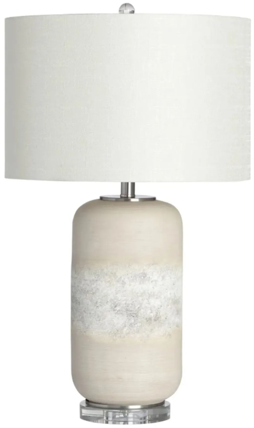 Two Tone Cream Ceramic Table Lamp 28.75"H
