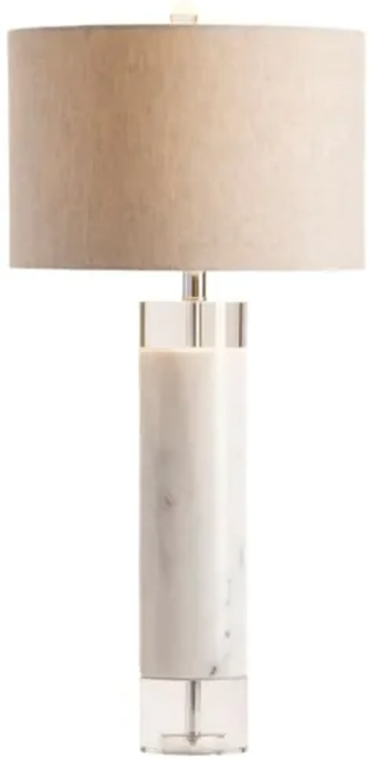 Glass and Marble Table Lamp 32"H