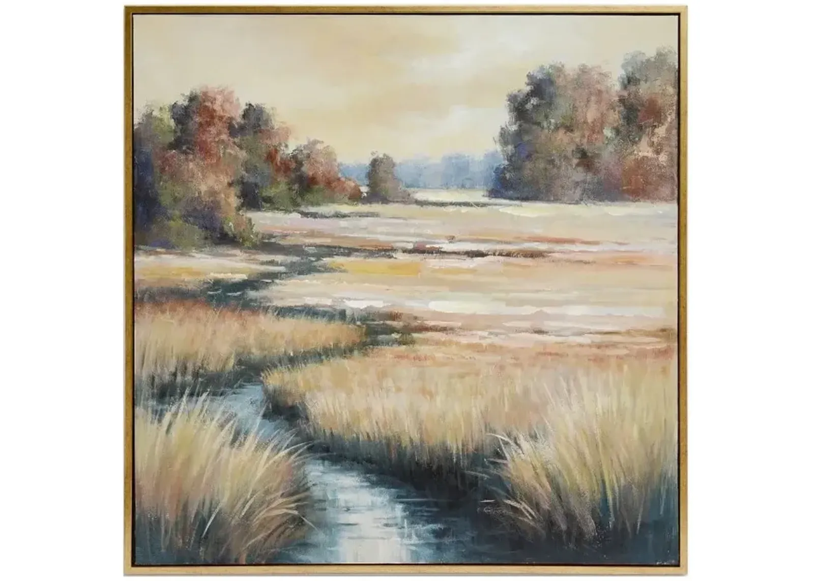 Fall Wetland Framed Canvas 52"W x 52"H