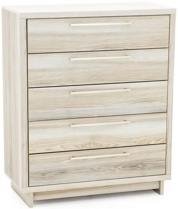 Dante Five Drawer Chest In Tan