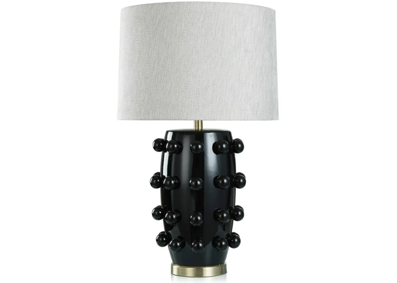 Black Ceramic Table Lamp 30.5"H