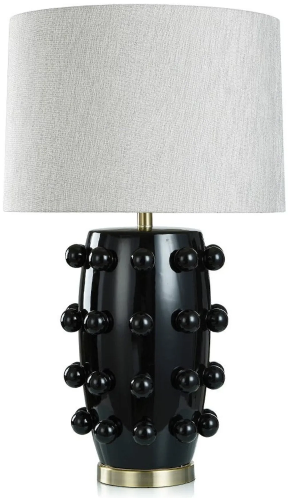 Black Ceramic Table Lamp 30.5"H