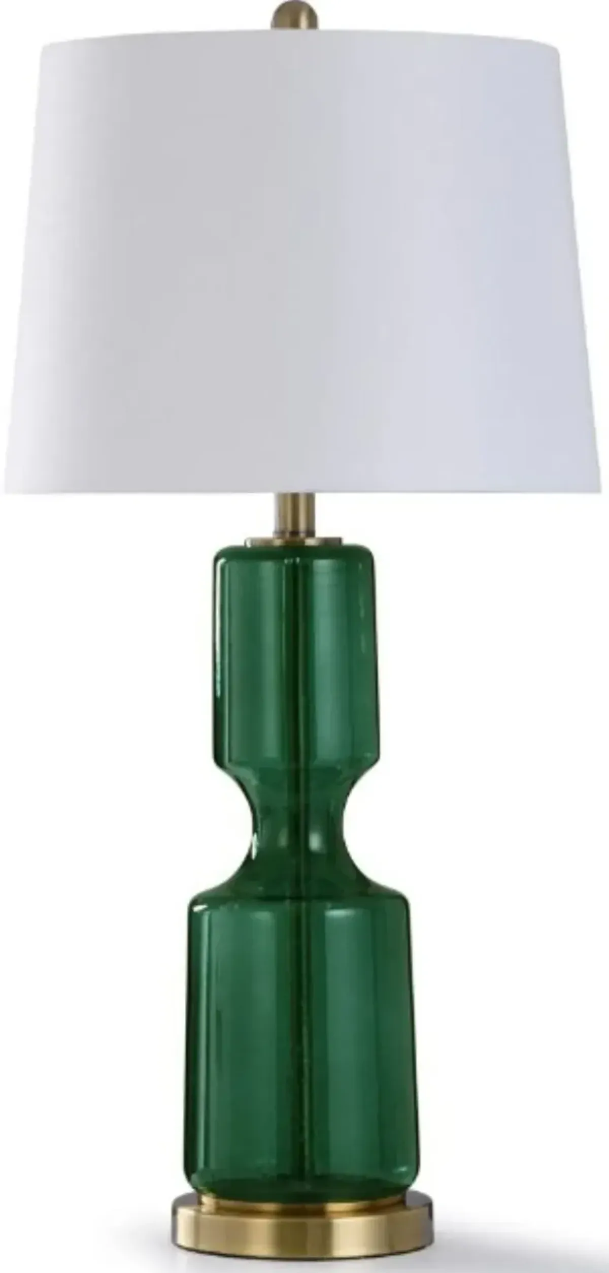 Emerald Seeded Glass Table Lamp 31.5"H