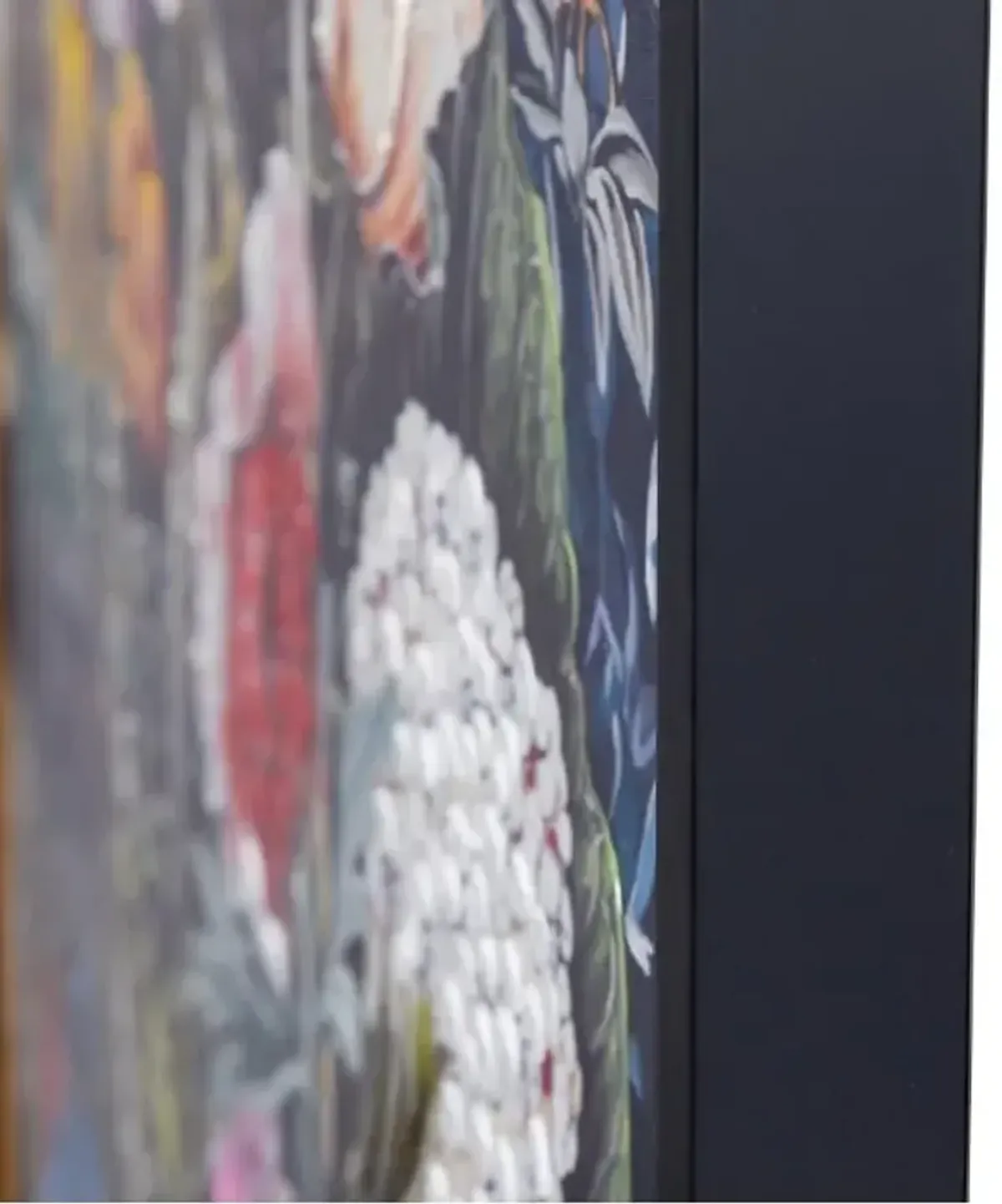 Hand Embellished Floral Framed Canvas Art 50"W x 74"H