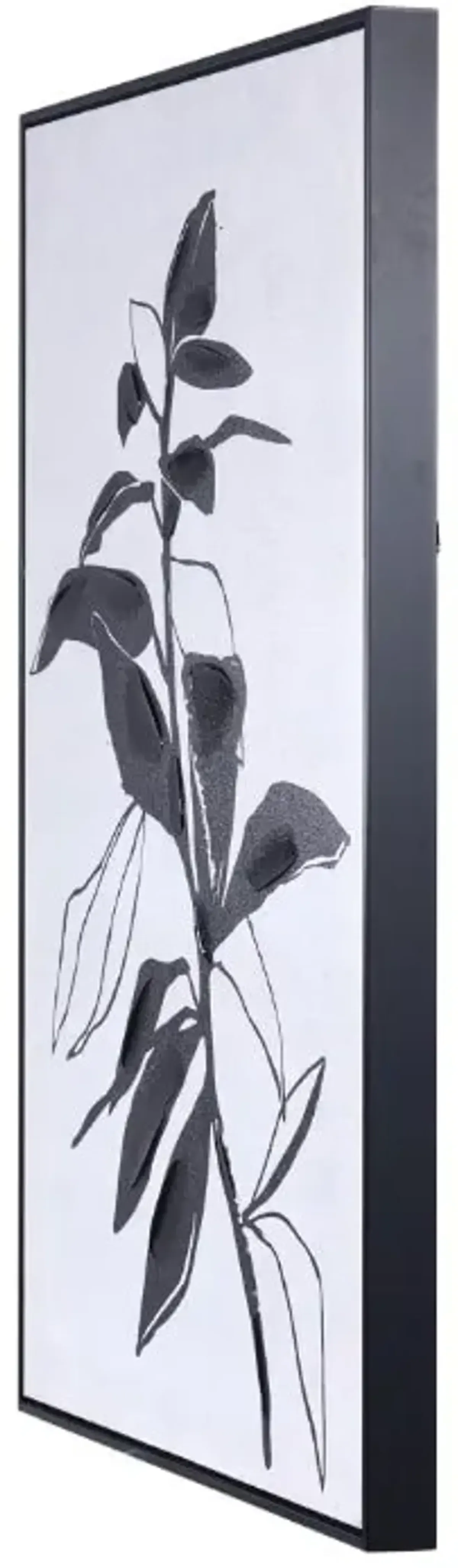 Charcoal Botanical I Framed Canvas Art 24"W x 35"H