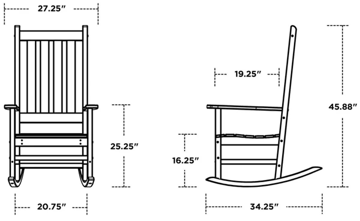 Vineyard Porch Sand Rocking Chair