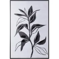 Charcoal Botanical II Framed Canvas Art 24"W x 35"H