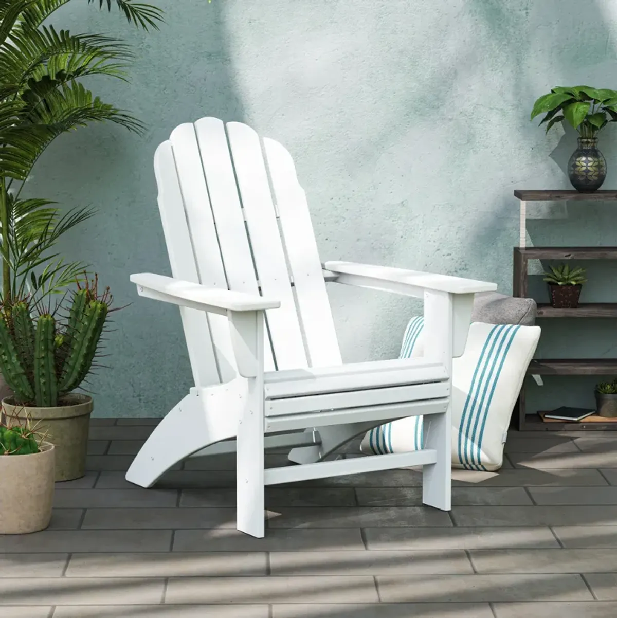 White Vineyard Curveback Adirondack Chair