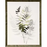 Green, Black, and Grey Foliage Framed Print 20"W x 26"H