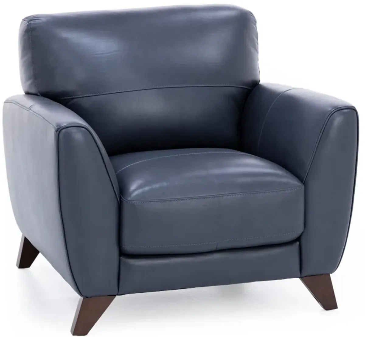 Paloma Leather Chair in Indigo