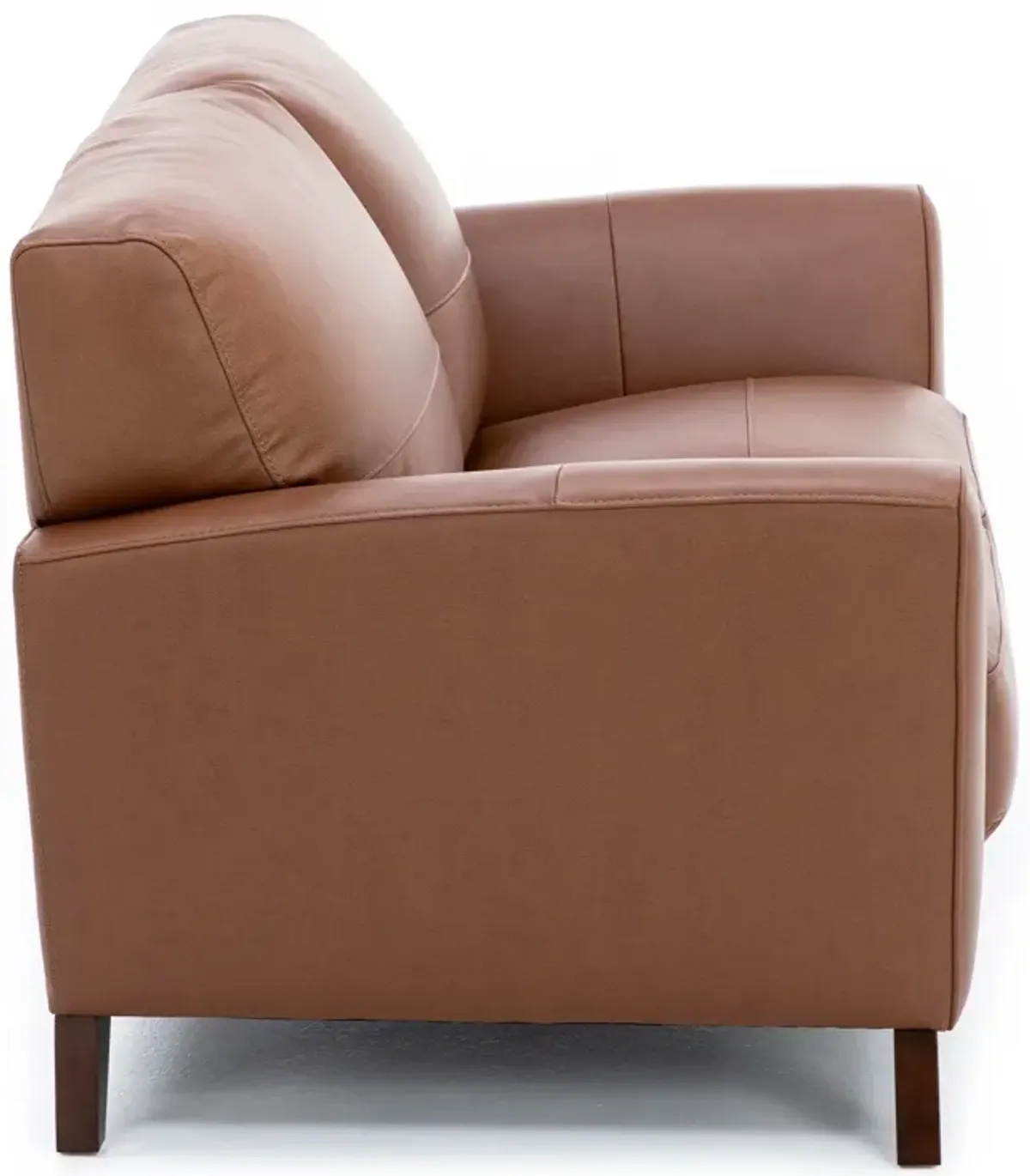 Paloma Leather Loveseat in Caramel