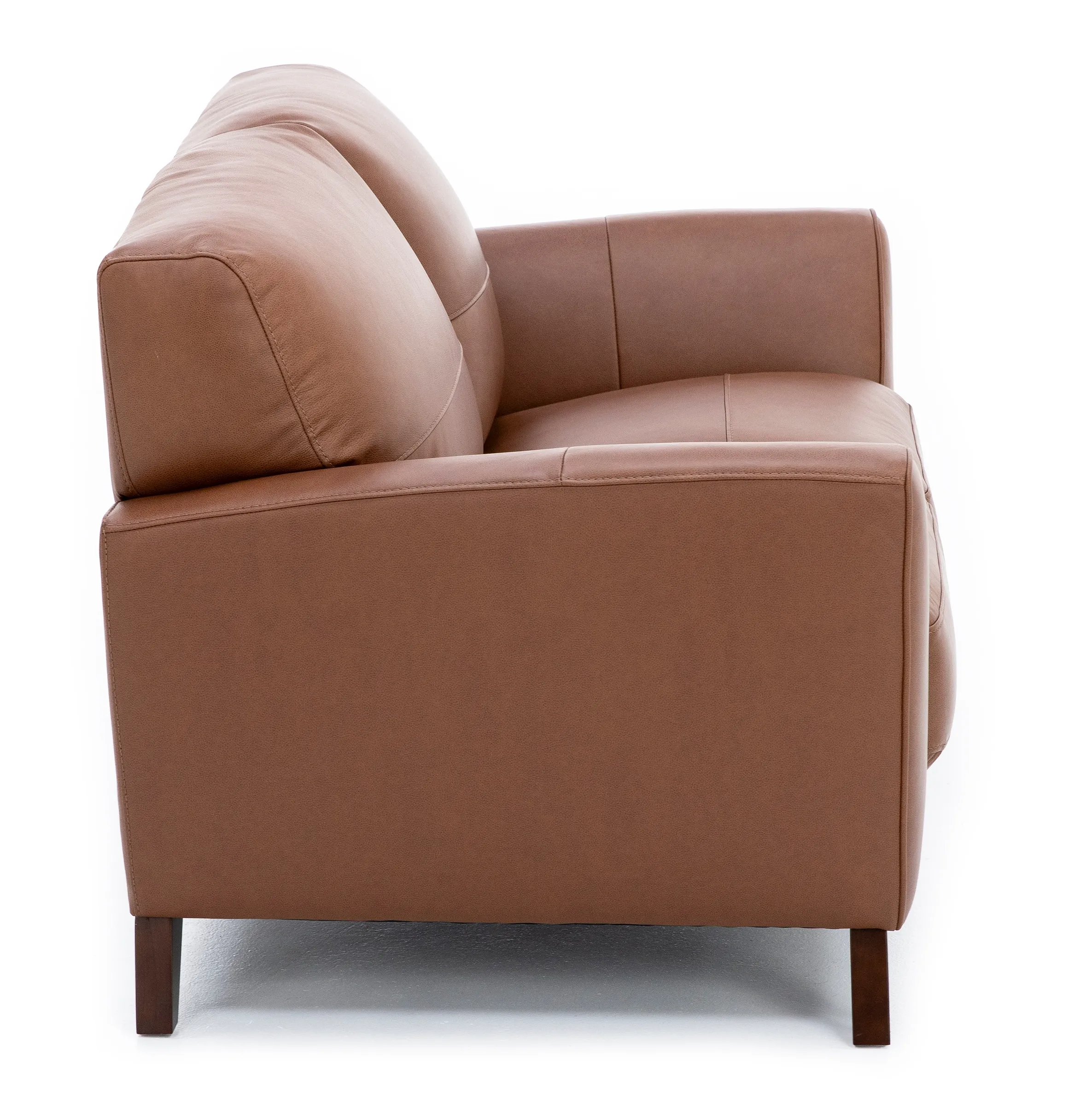 Paloma Leather Loveseat in Caramel