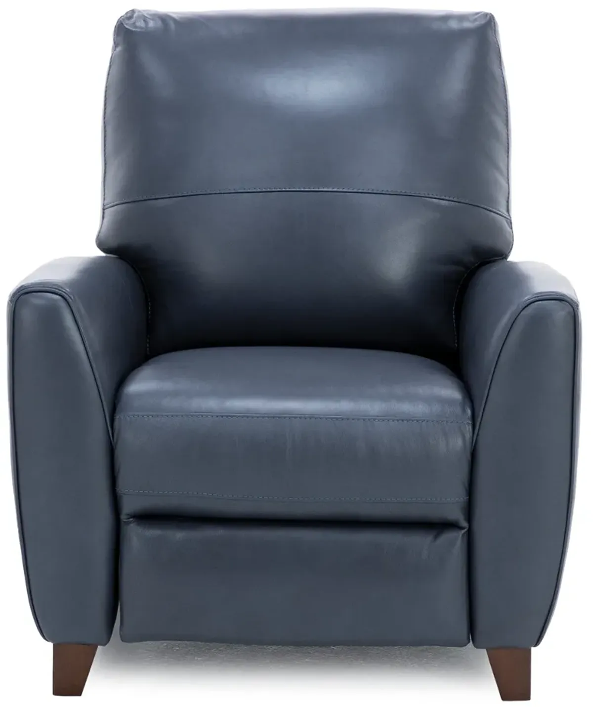 Paloma Leather Push Back Recliner in Indigo