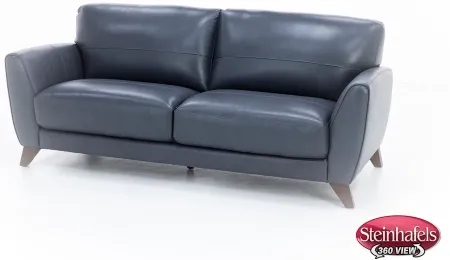Paloma Leather Sofa in Indigo