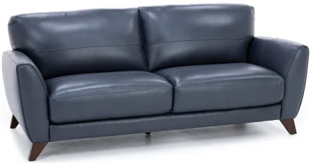 Paloma Leather Sofa in Indigo