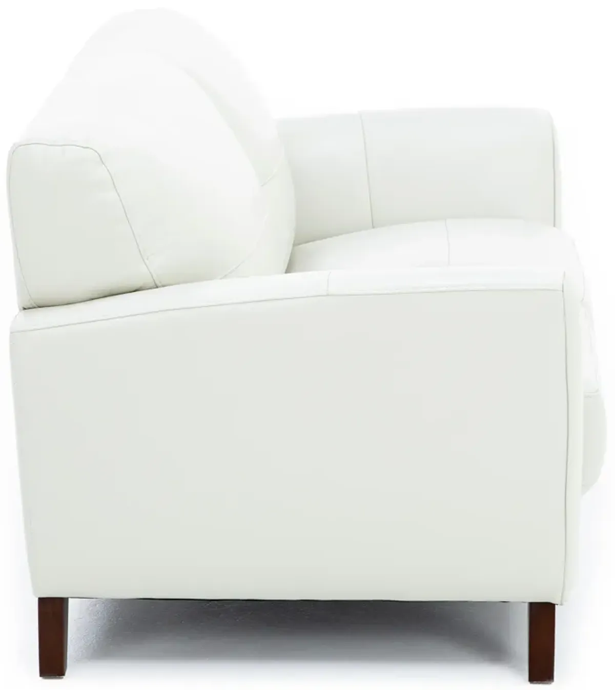 Paloma Leather Loveseat in Ice